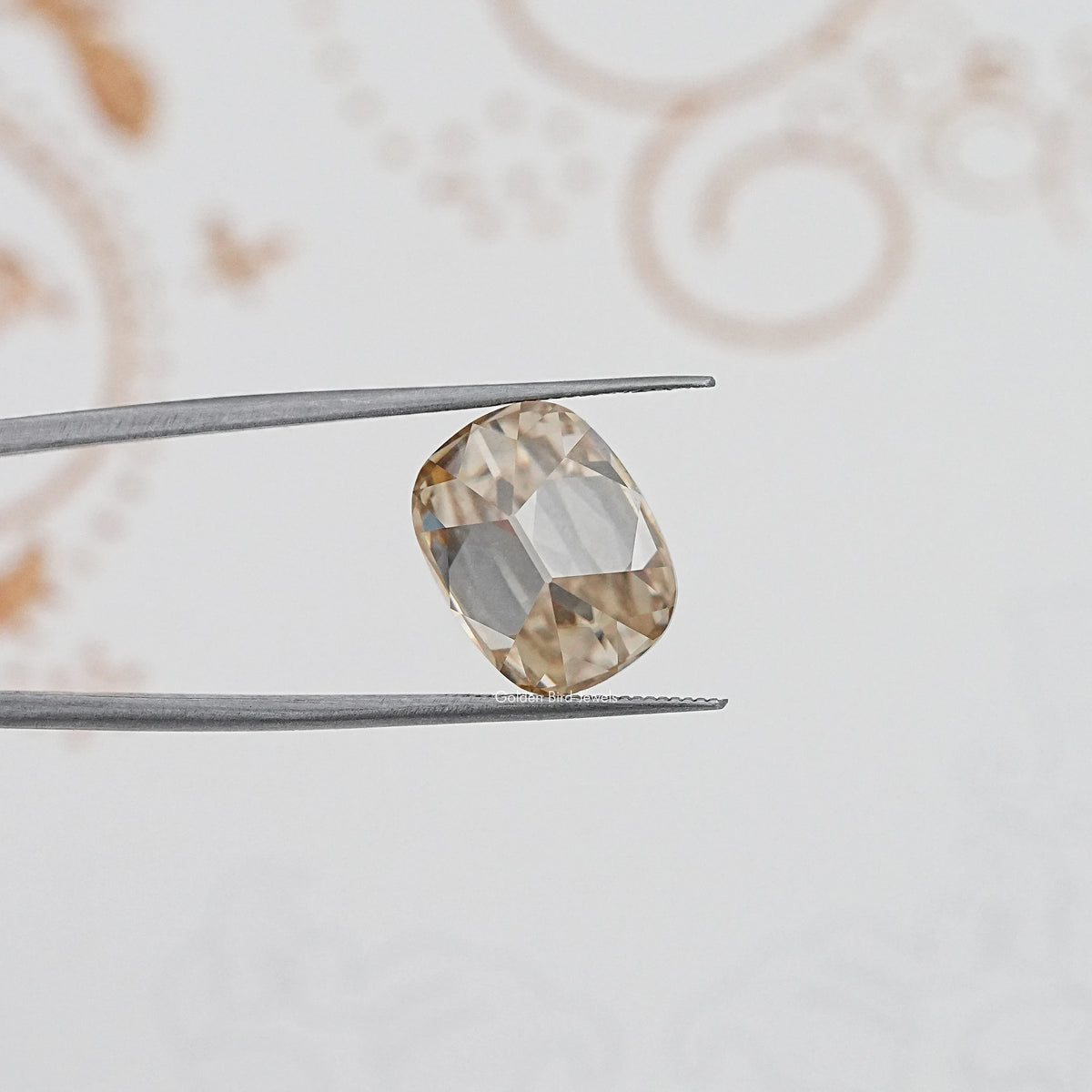 Detailed View Of Old Mine Cushion Cut Loose Moissanite Stone