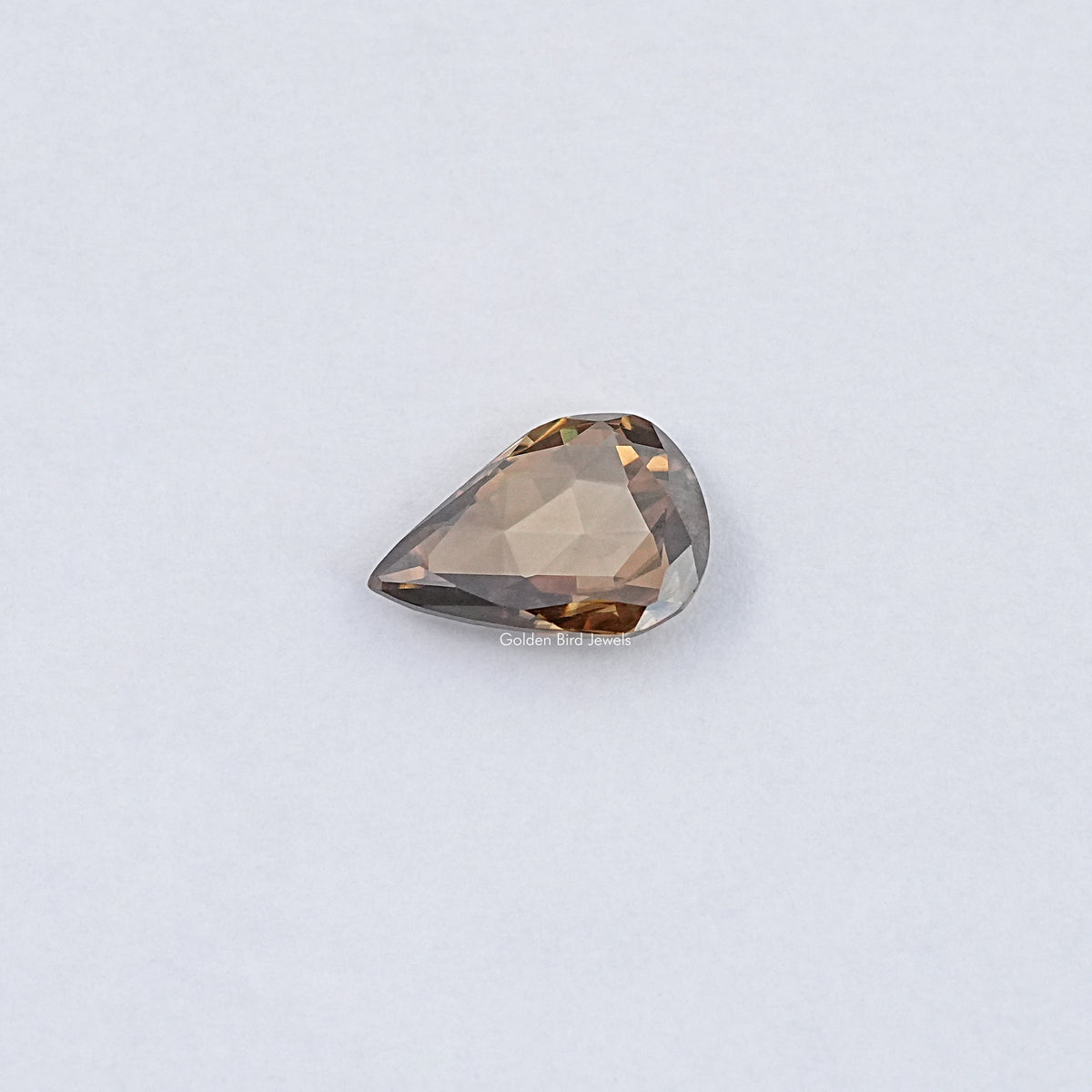 View Of Rose Cut Pear Loose Moissanite