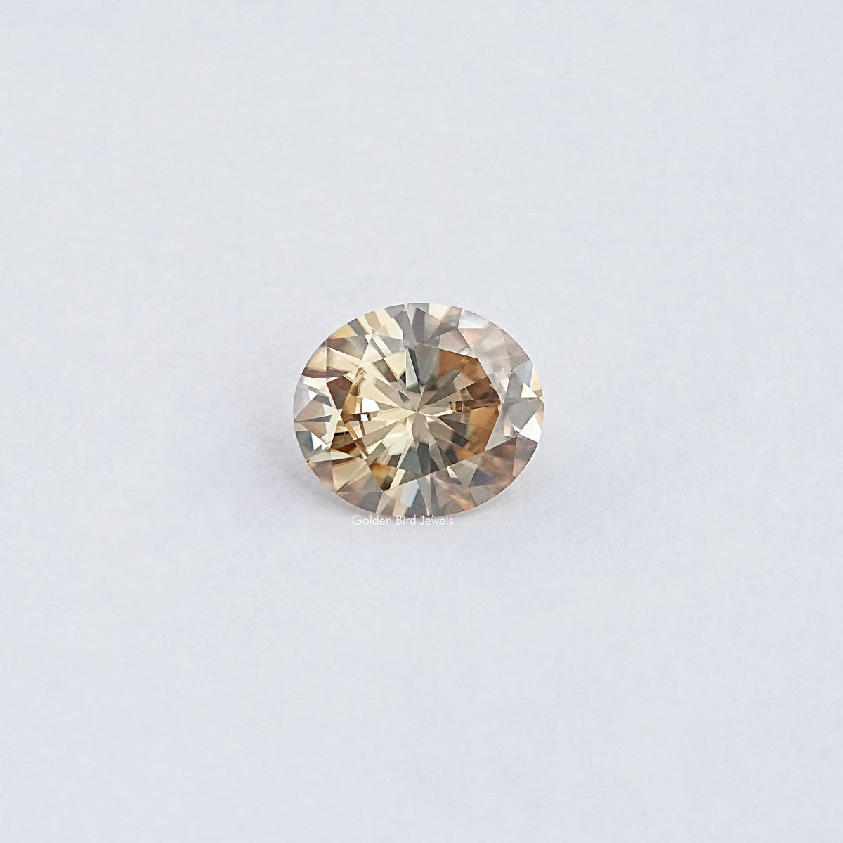 View Of Yellow Oval Cut Loose Moissanite