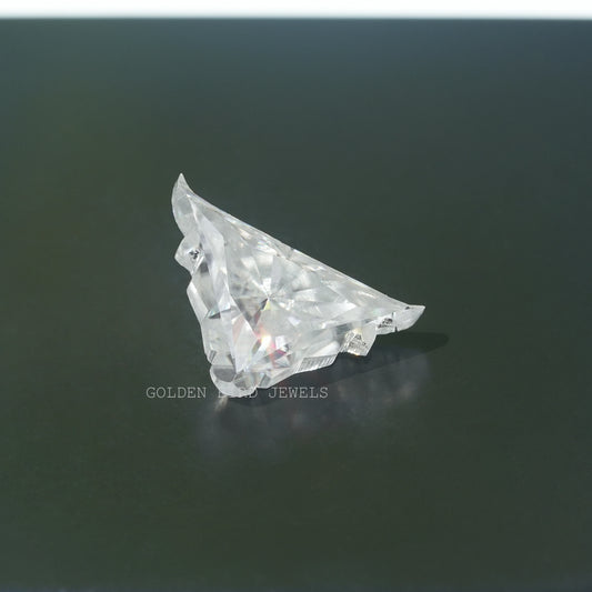 View of Antique Bull Cut Loose Moissanite 