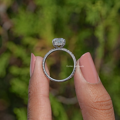 Back View Of Lab Diamond Engagement Ring
