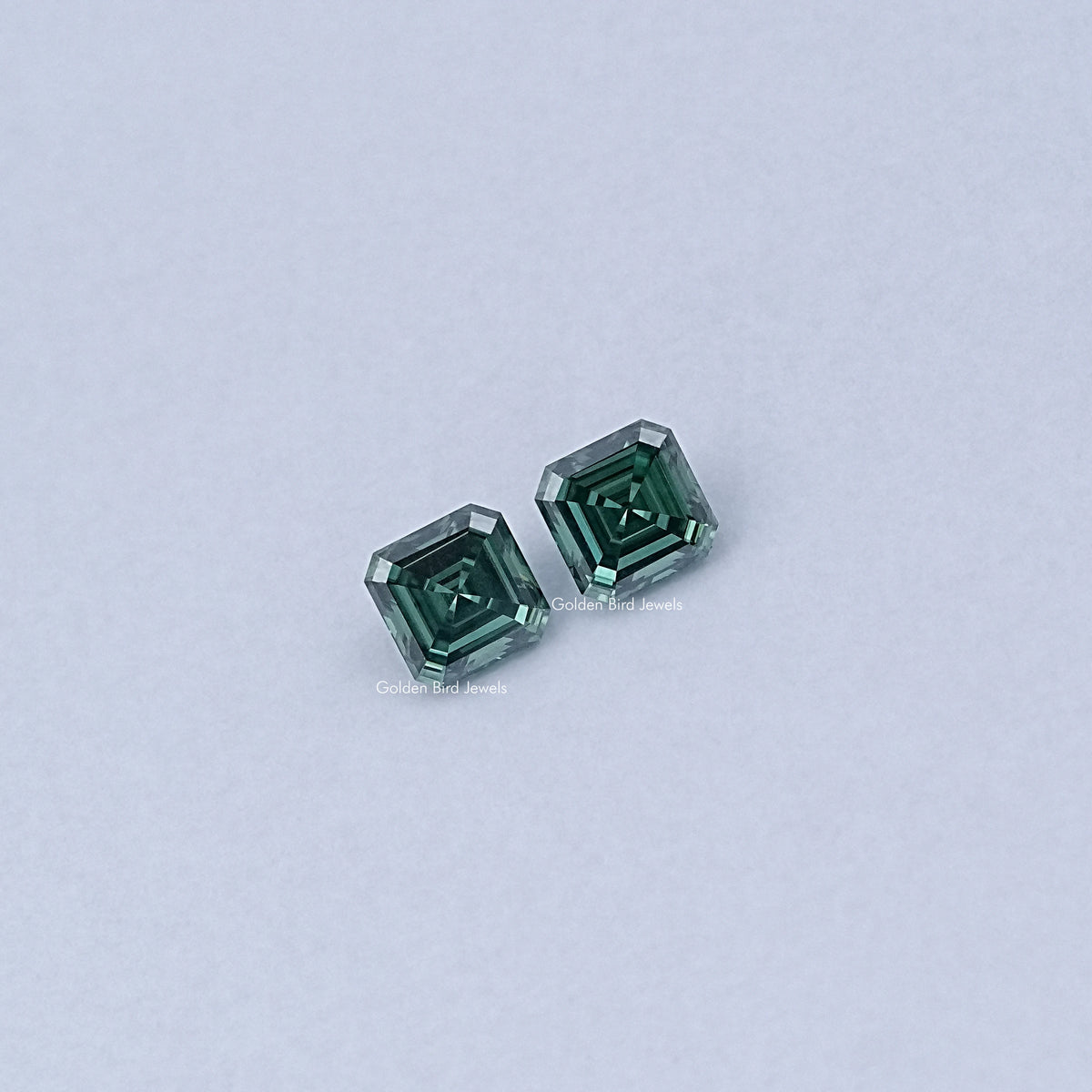 Detailed View Of Asscher Cut Lab Loose moissanite in Unique Pattern 