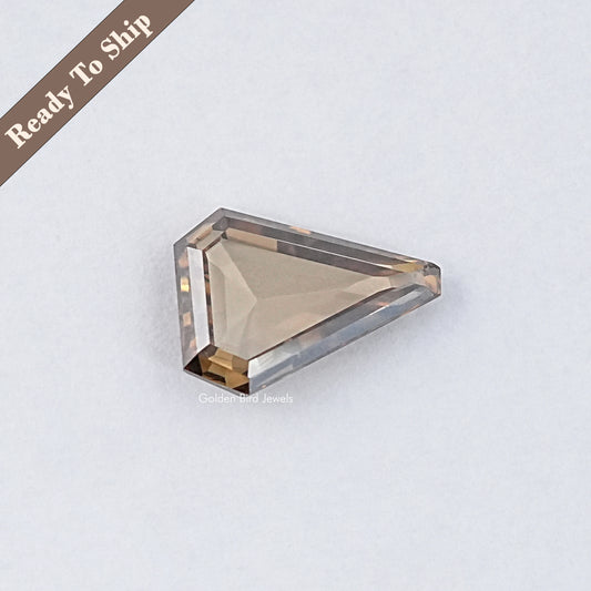 Loose emerald-cut moissanite gemstone, rectangular faceted stone