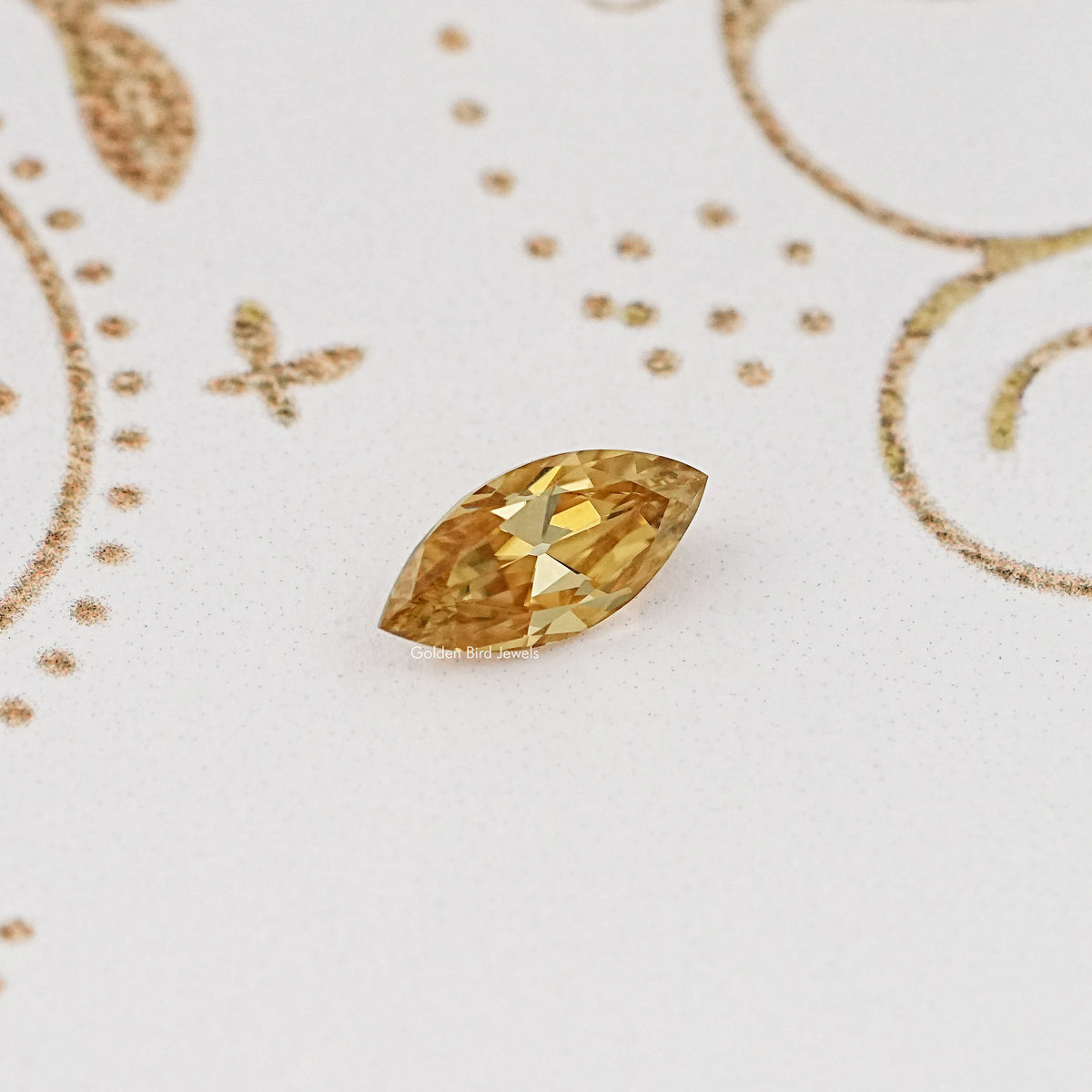 Top View of Old Mine Marquise Cut Loose Moissanite Stone