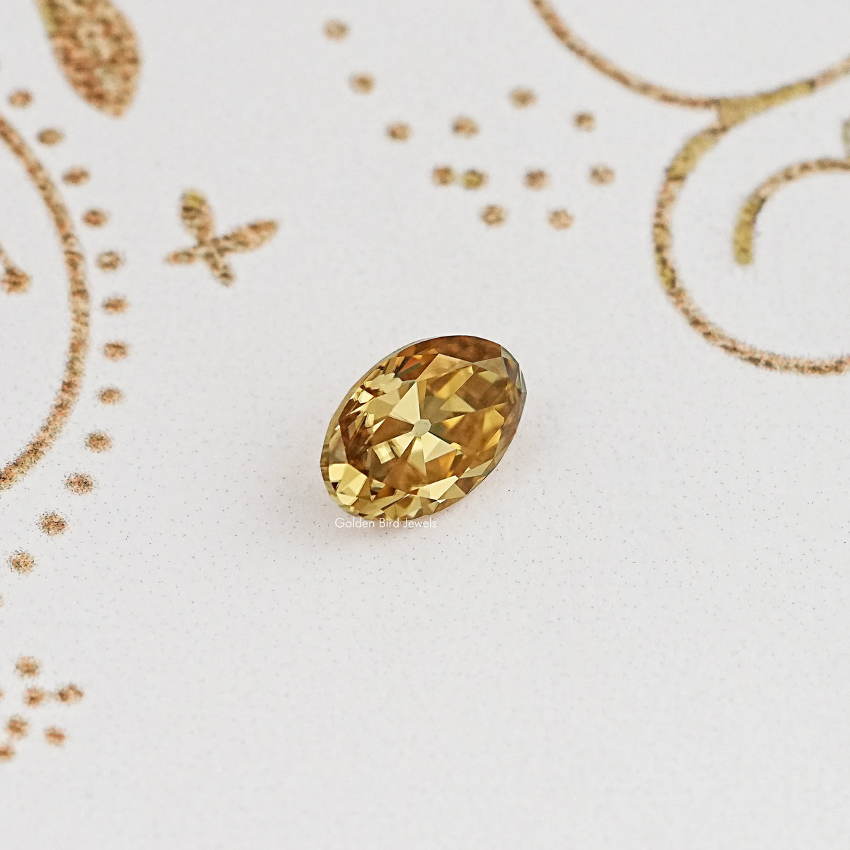 Front View Of Old Mine Oval Cut Loose Moissanite Stone