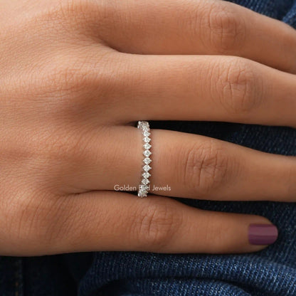 [Round Cut Wedding Band]-[Golden Bird Jewels]