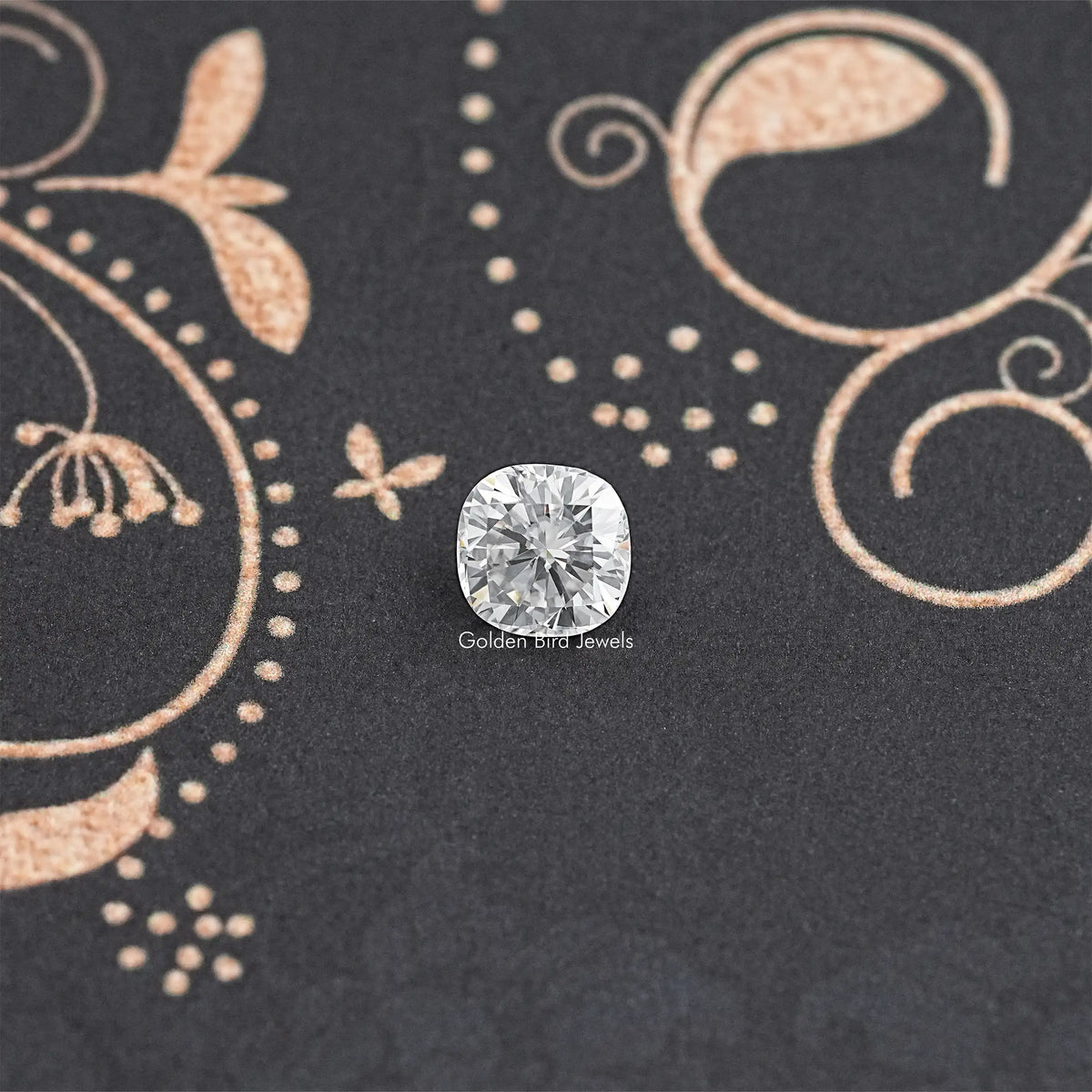 3.20 ct cushion-cut moissanite loose stone, clear bright facets