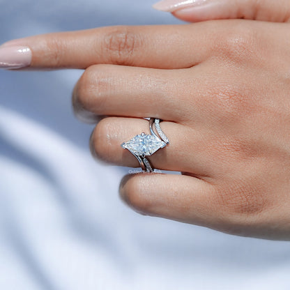 Close View Of Dutch Marquise Moissanite Ring