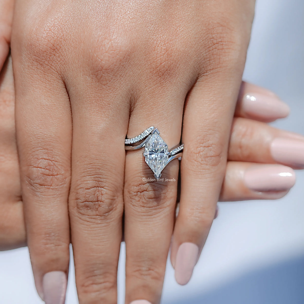 Detailed View Of Moissanite Bridal Ring Set Ring