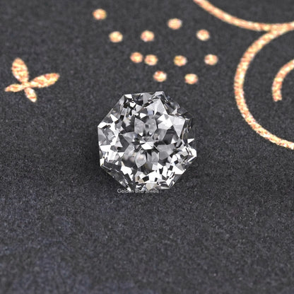 Faceted round lab-grown diamond with bright sparkle and reflective facets