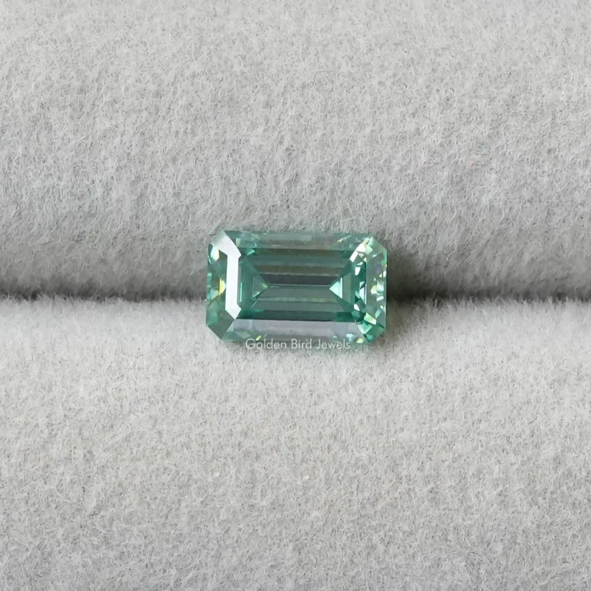 Top View Of Moissanite Emerald Cut Loose Stone