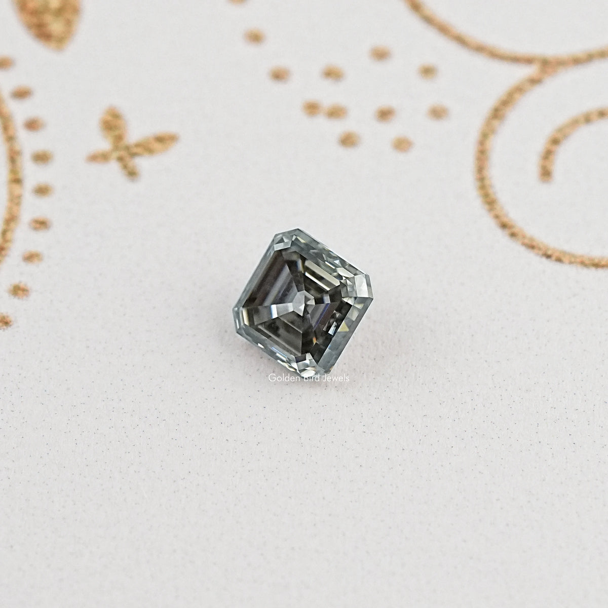 Display View of Asscher Cut Moissanite 