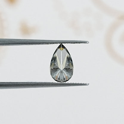 Close up View of Pear Cut Moissanite Loose stone for Engagement Jewelry