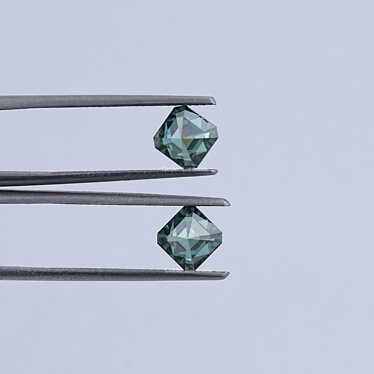 Asscher Cut Lab Loose moissanite in white tone 