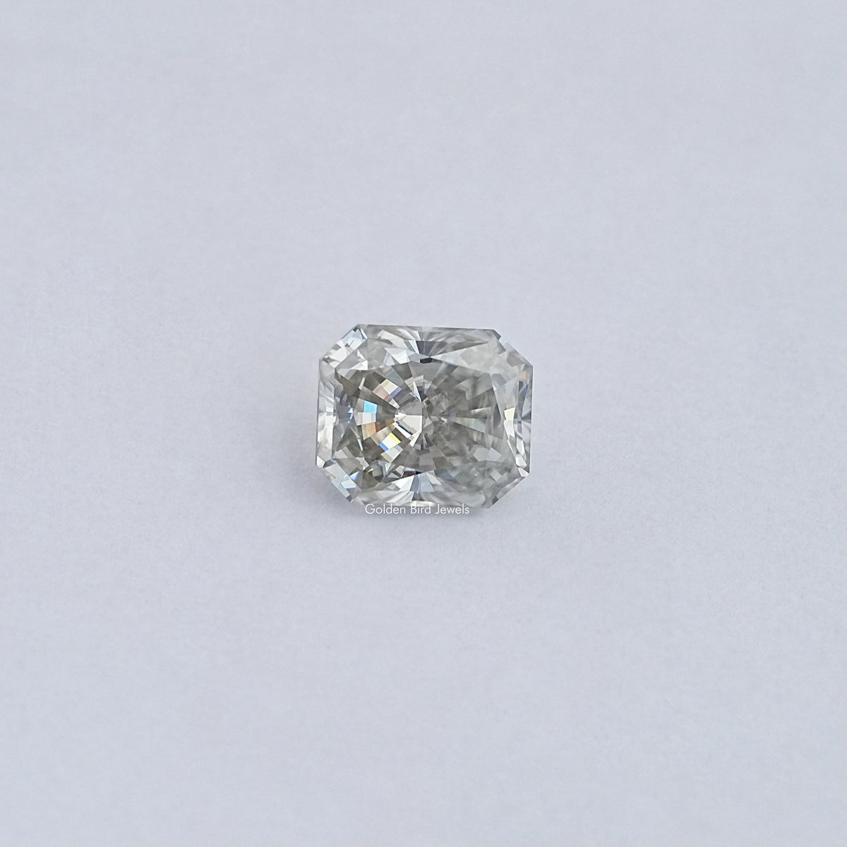 View Of Grey radiant Cut Loose Moissanite 