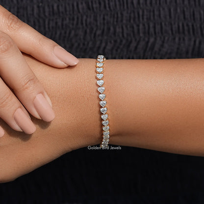 Detailed View Of Lab Diamond Tennis Bracelet
