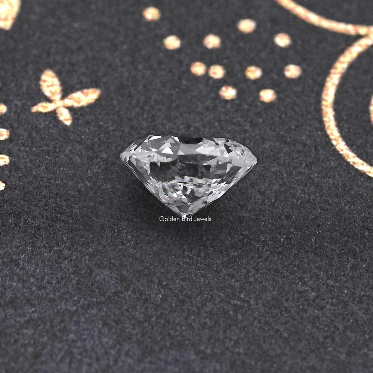 Faceted cushion-style lab-grown diamond, oval shape with step-like facets