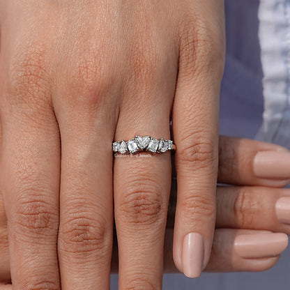 Detailed View Of Multi Shape Lab Diamond Engagement Ring
