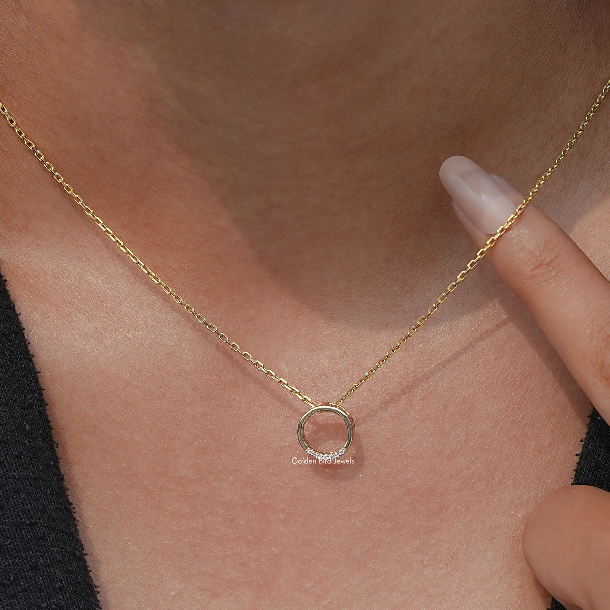 View Round Cut Open Circle Pendant​ of Women's