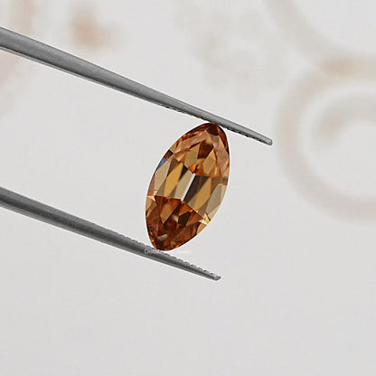 In Tweezer View Of Old Mine Moval Cut Loose Moissanite Stone