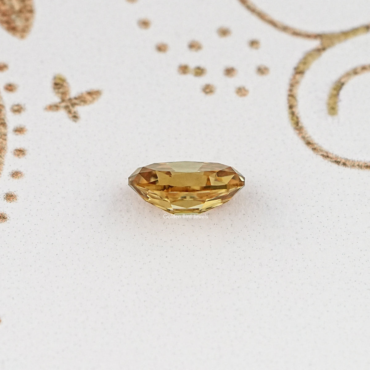 Side View Of Old Mine Oval Cut Loose Moissanite Stone