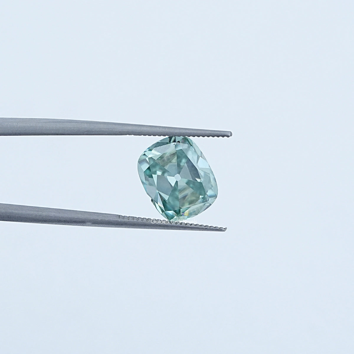 Top View of Loose Moissanite Cushion Shape Stone 