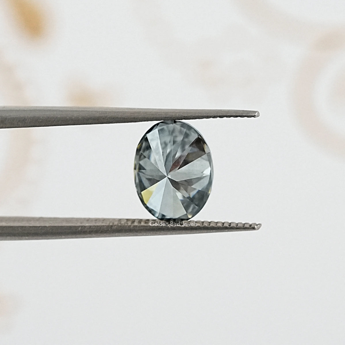 Close up View of Oval Shape Moissanite Loose Stone for Engagement Jewelry