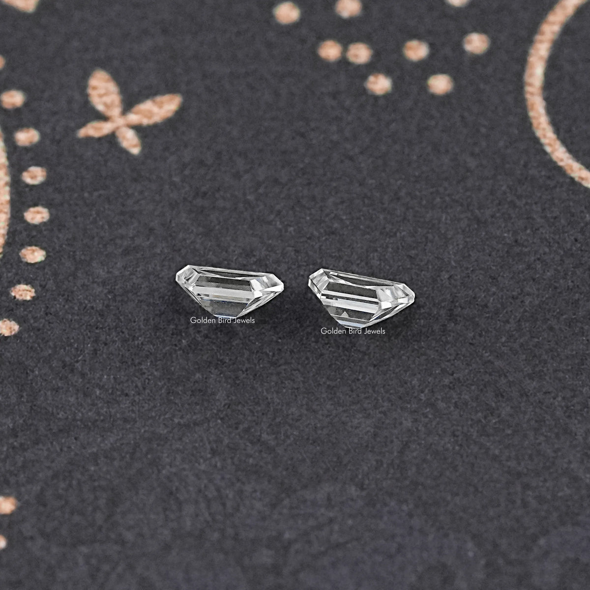 Side View Of Old Mine Trapezoid Cut Loose Moissanite Stone