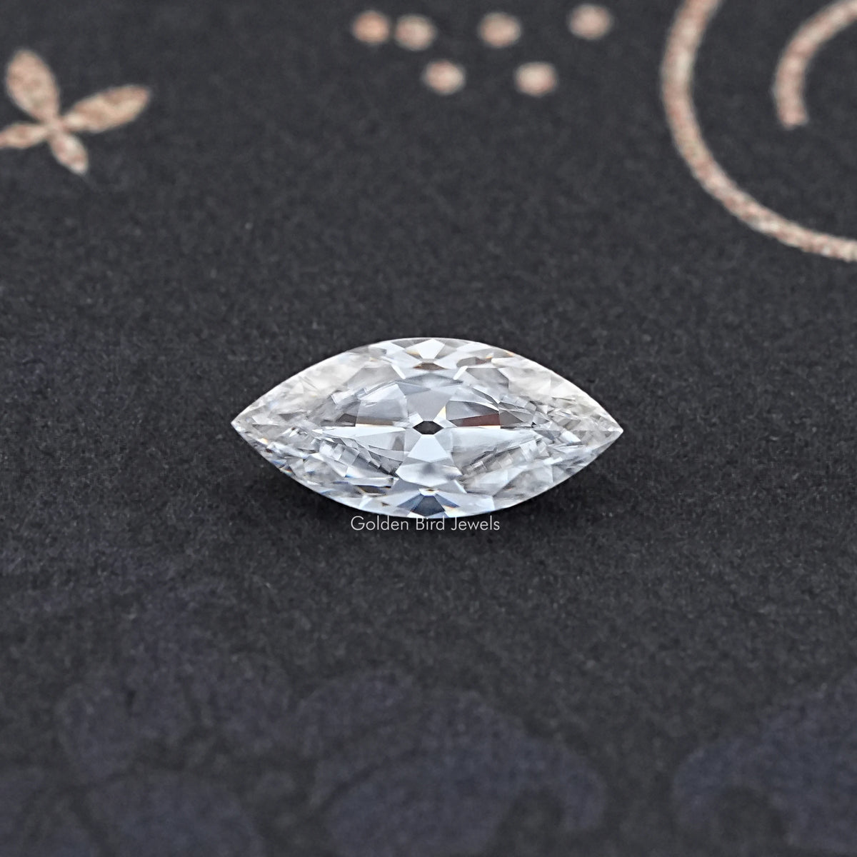 View Of Old Mine Marquise Cut Moissanite Loose Stone