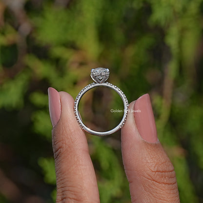 Back View Of Lab Diamond Accent Ring