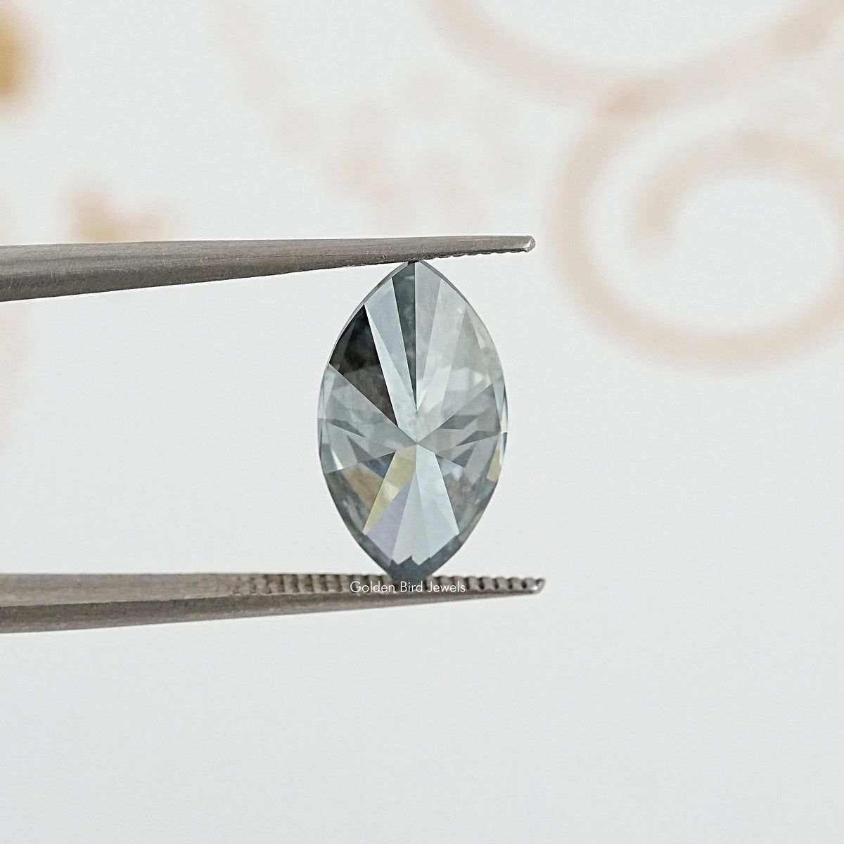 Close up View of Marquise Shape Moissanite Stone 