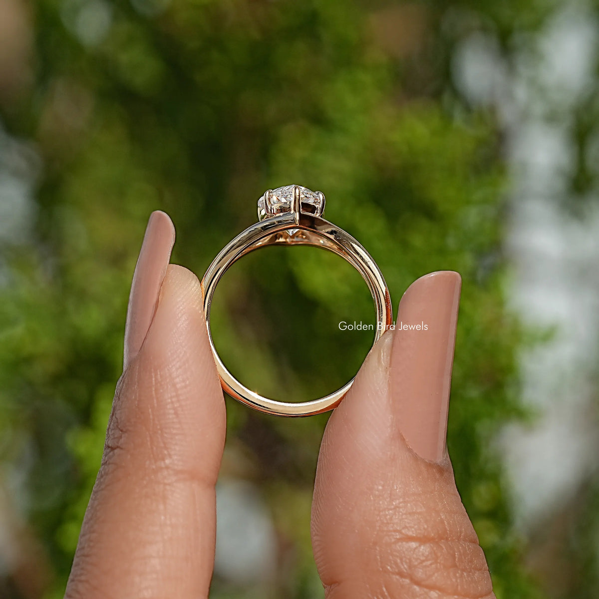Back View Of Marquise Diamond Ring
