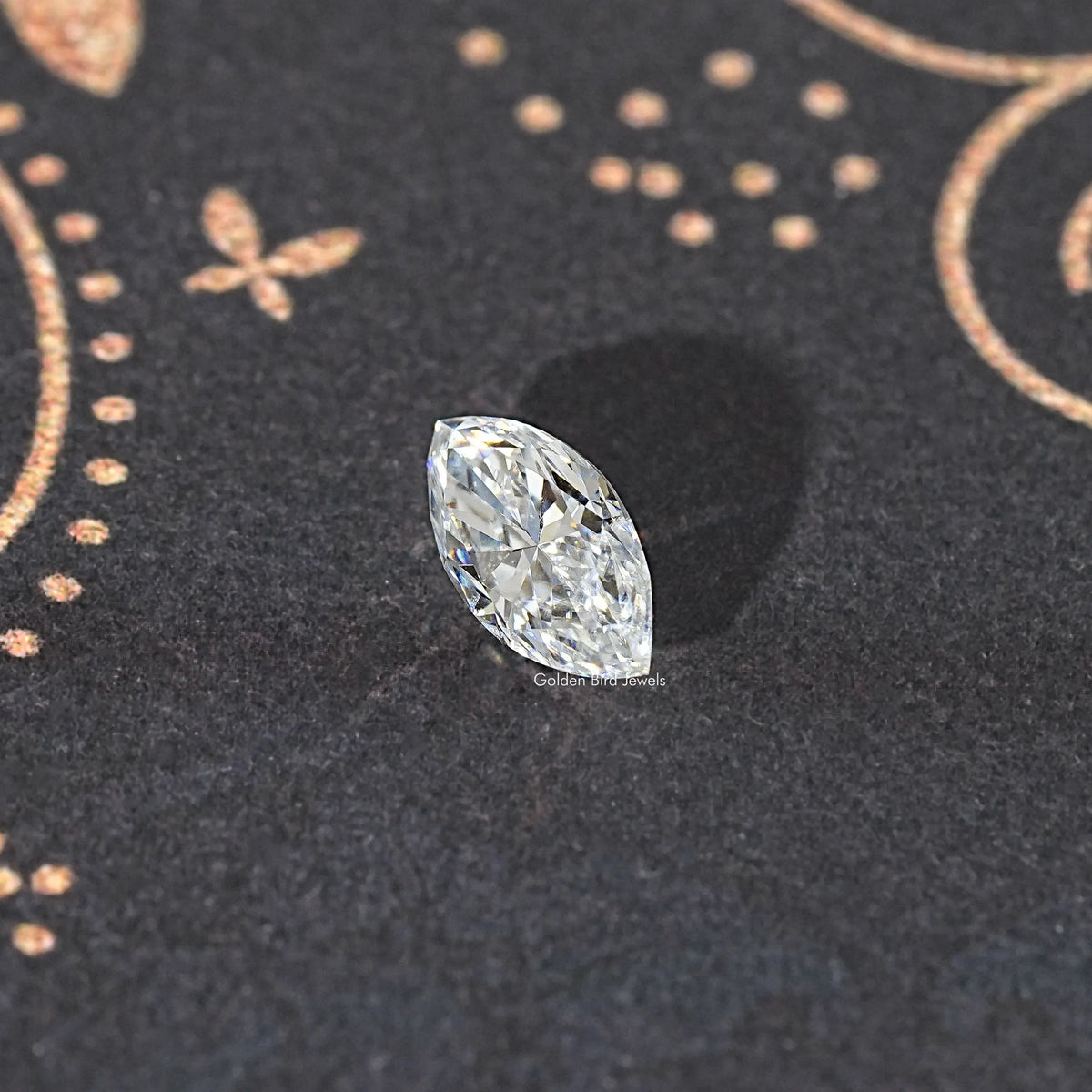 Loose marquise moissanite stone, clear color, crisp facets