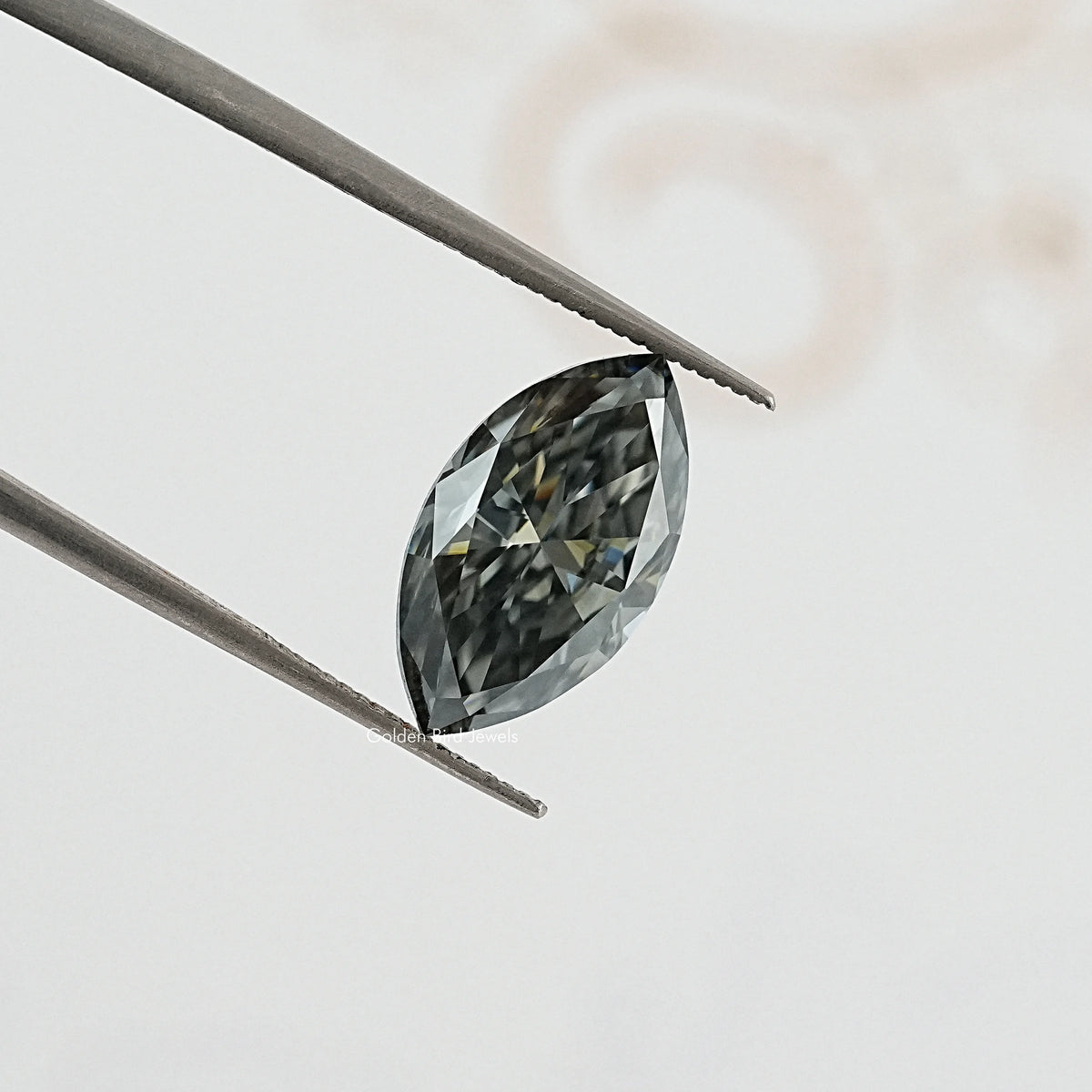 tweezers  View of Marquise Cut Moissanite Loose 