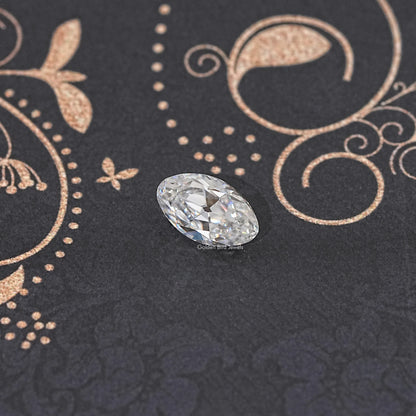Top View of Old Mine Moval Loose Moissanite Stone
