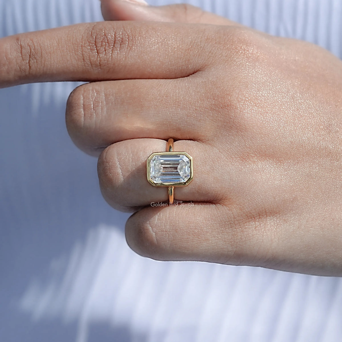 Close View Of Emerald Cut Ring