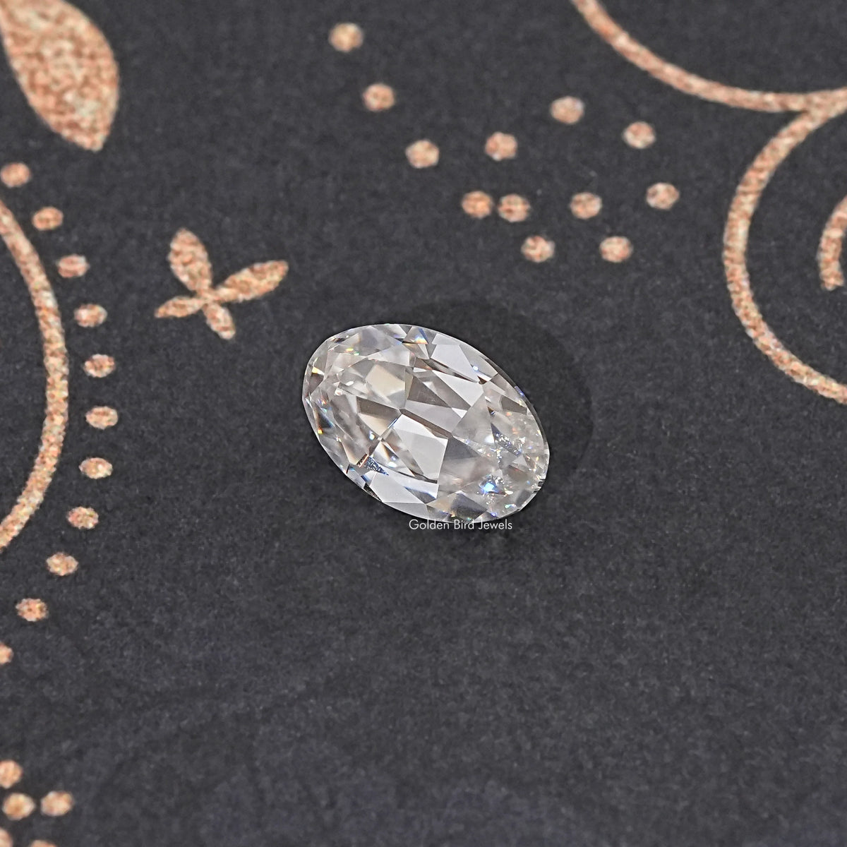 Top View of Old Mine Oval Cut Loose Moissanite Stone