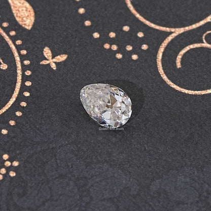 Top View of Old Mine Oval Cut Loose Moissanite Stone