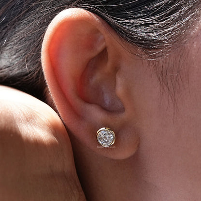 Close view of a Portuguese Cut Earrings