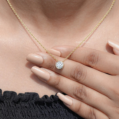 detaild view of Cut Round Cut Lab Diamond Pendant
