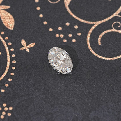 Back View Of Old Mine Oval Cut Loose Moissanite Stone