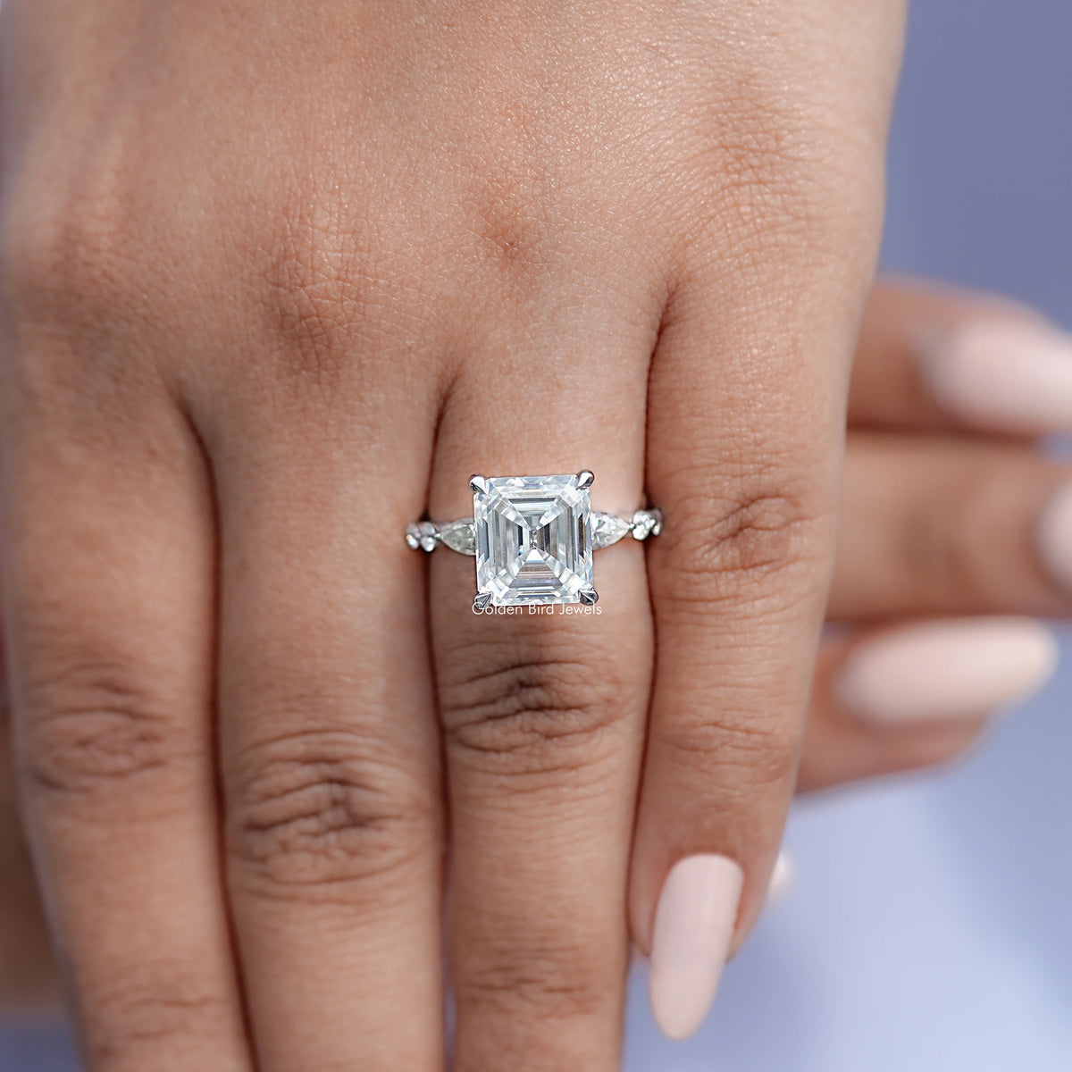 Detailed View Of Old Mine Asscher Cut Ring
