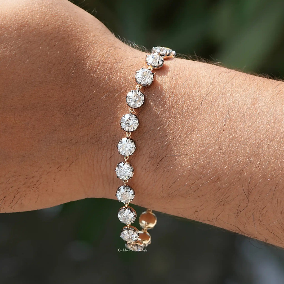 View of moissanite Wedding Tennis bracelet for Women