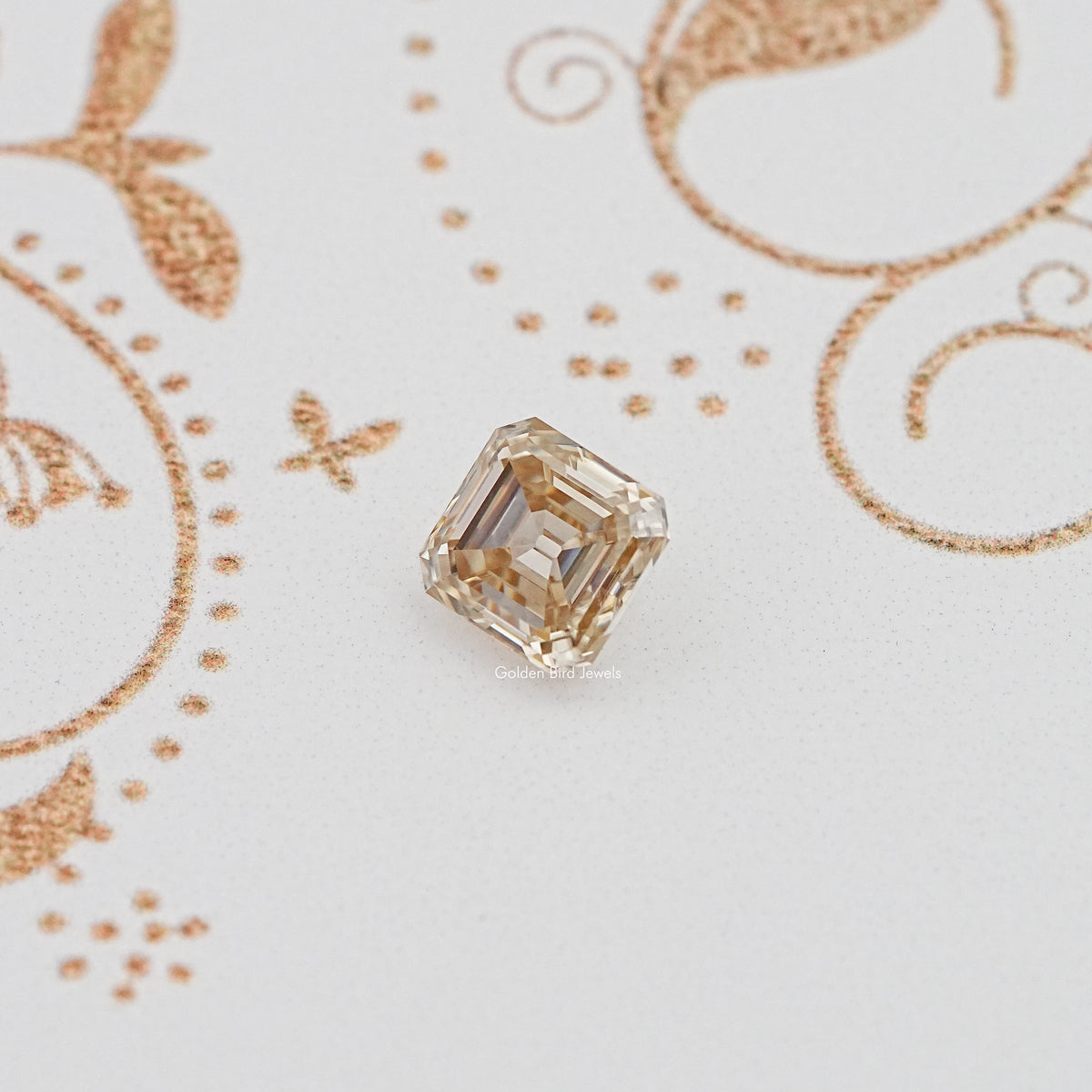 Top View of Old Mine Asscher Cut Loose Moissanite Stone	