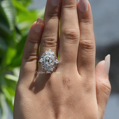 Moissanite Vintage Style Old Mine Cushion Cut Ring In Finger