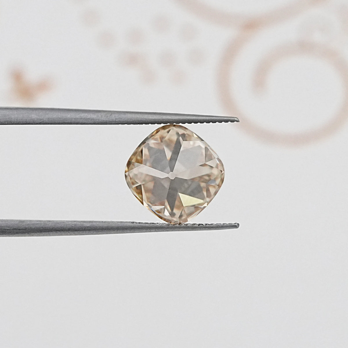 Detailed View Of Old Mine Cushion Cut Loose Moissanite Stone