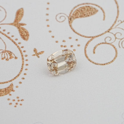 Top View of Old Mine Cushion Cut Loose Moissanite Stone