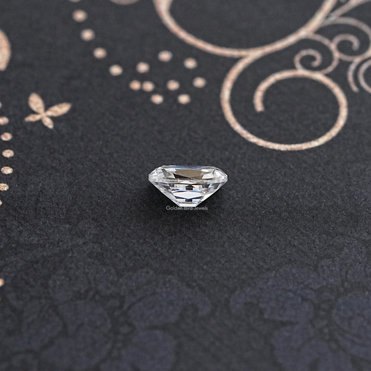 Side View Of Cushion Cut Loose moissanite   
