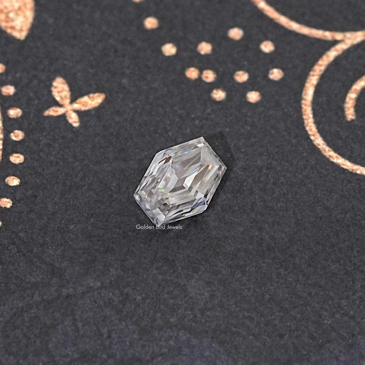 Front View Of Old Mine Lozenge Cut Loose Moissanite Stone