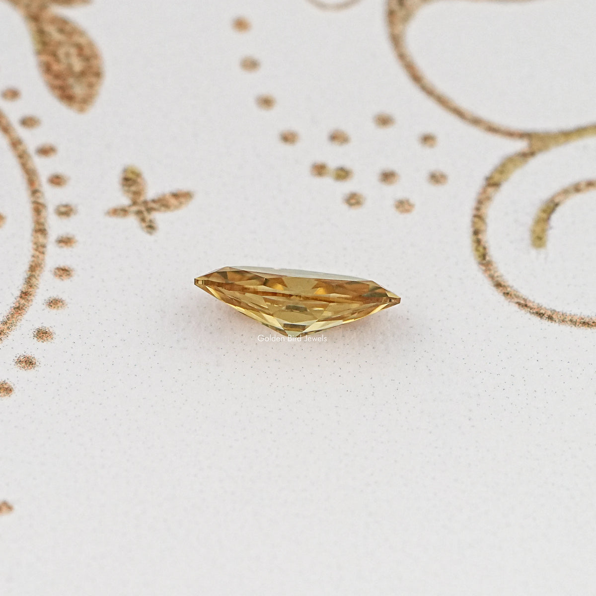 Side View Of Old Mine Marquise Cut Loose Moissanite Stone